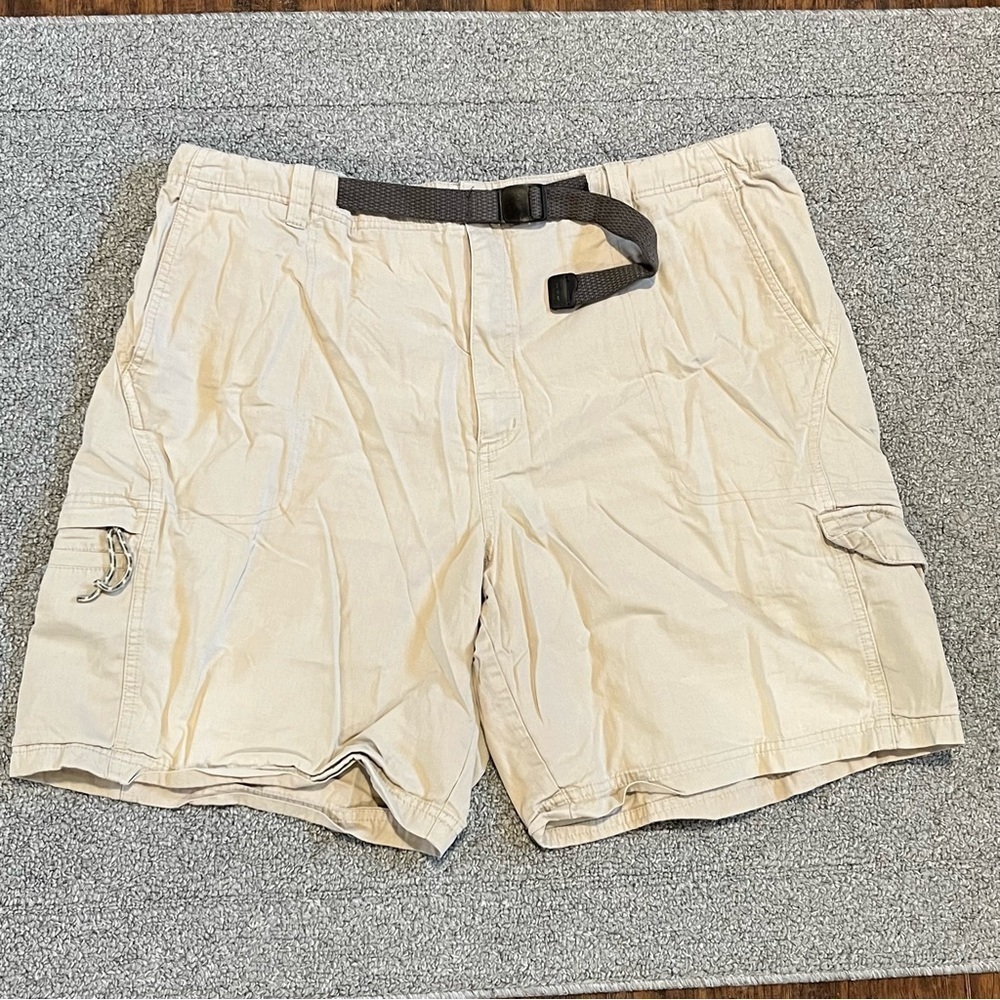 Columbia Shorts Mens Size 40 Tan Cargo Belted Hiking Outdoors Utility Pockets